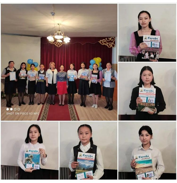"Farabi shakirti" нің "Жас тілші" куәліктерінің иелері