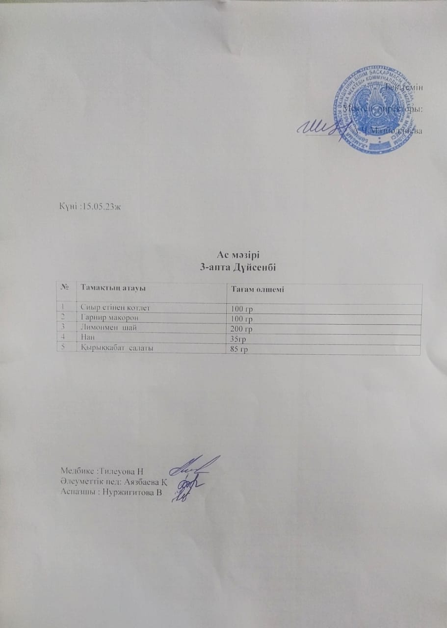 15.05.2023жыл ас мазири